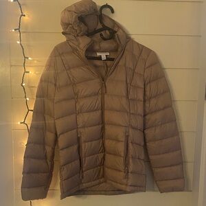 Charter Club Light Brown Puffer Jacket